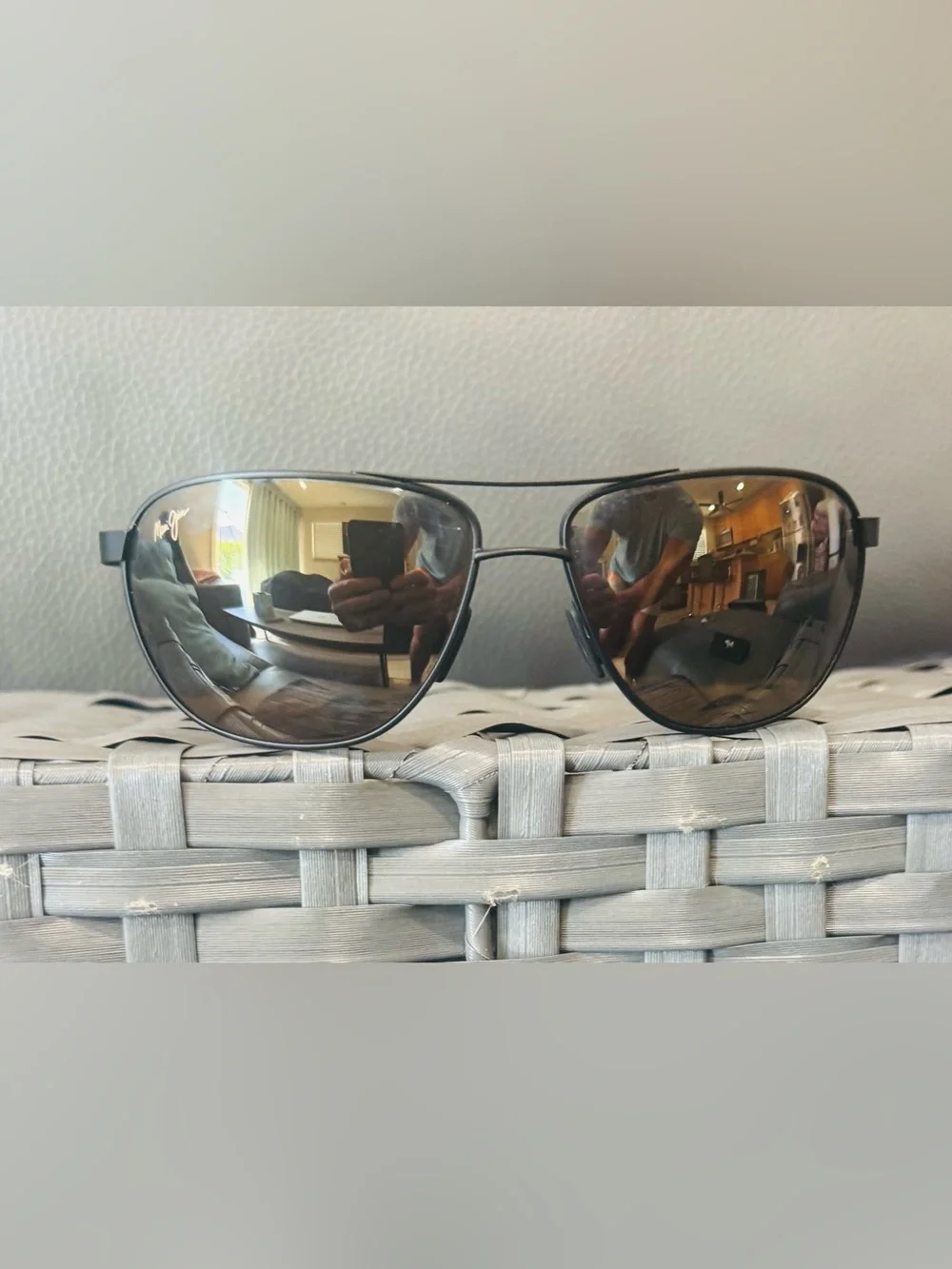 Maui Jim Cruzem MJ0728S-001 Polarized Sunglasses Black 62 XL w/case.